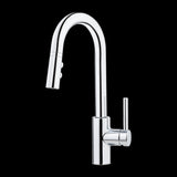 Stellen1-Handle Pull-Down Bar/Prep Kitchen Faucet in Polished Chrome