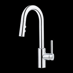 Stellen1-Handle Pull-Down Bar/Prep Kitchen Faucet in Polished Chrome