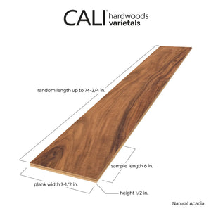 CALI Natural Acacia Varietals Wide+ T&G 7601101300 74-13/16 x 7-1/2 x 1/2 (23.31 Sqft)