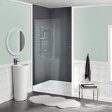 Voltaire 42 x 36 Acrylic White, Single-Threshold, Center Drain, Shower Base