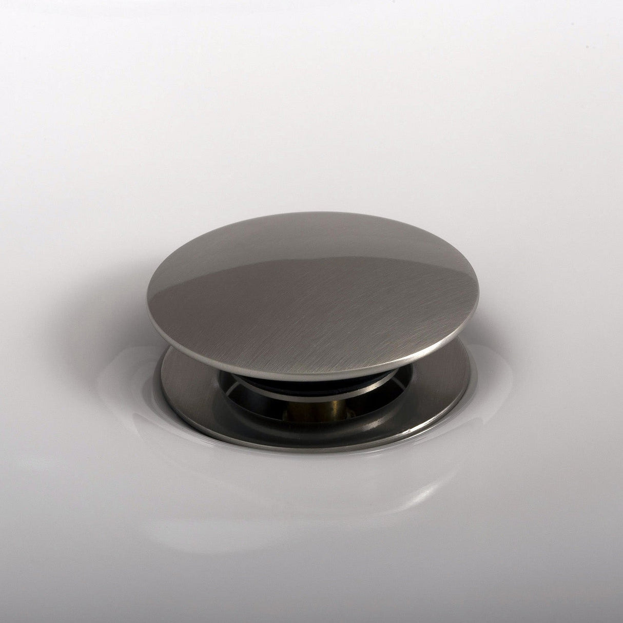 DAX Brass Round Vanity Sink Pop-Up Drain without Overflow, Brushed Nickel DAX-82005-BN