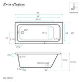 Voltaire 60" X 30" Left-Hand Drain Alcove Bathtub