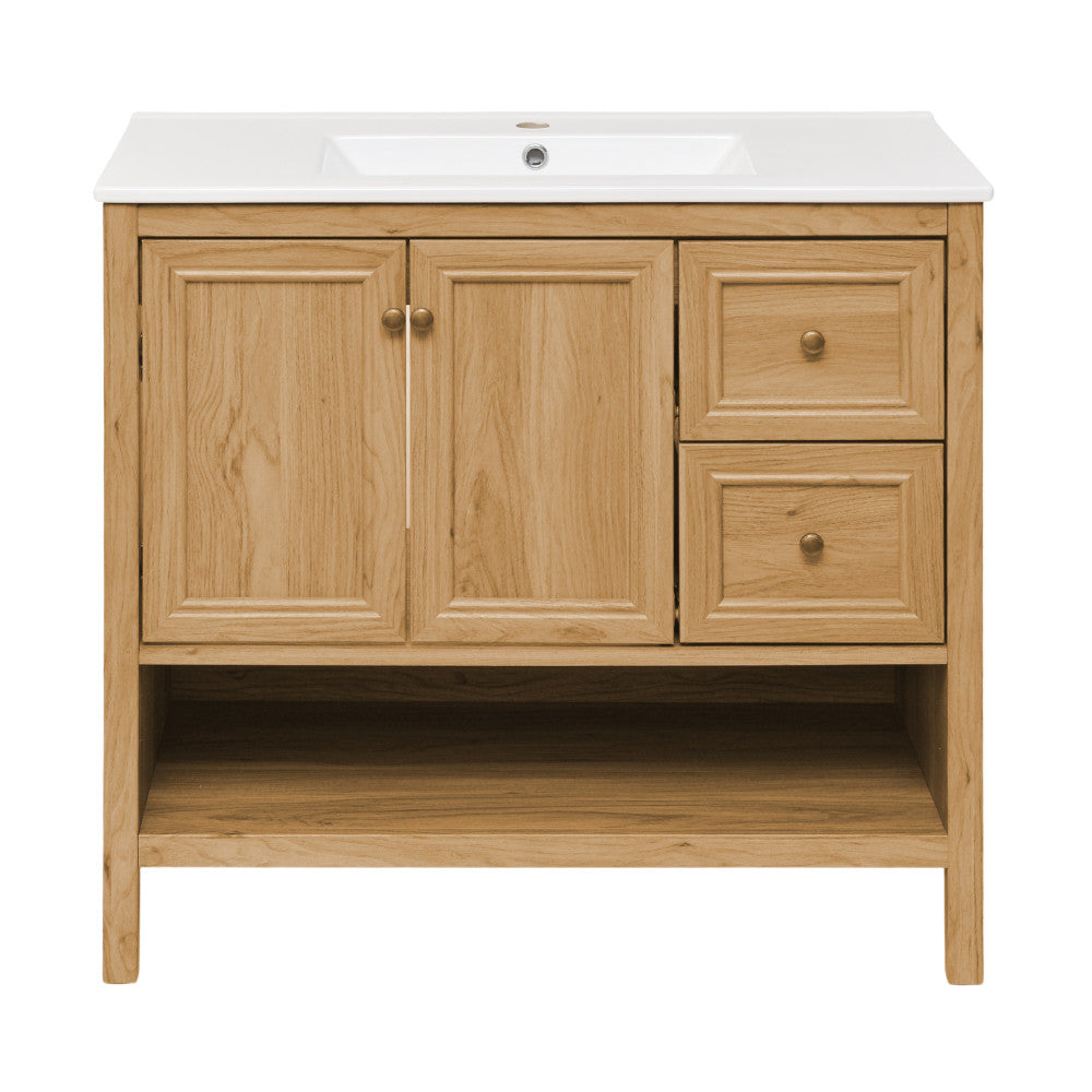 Chateau 36" Bathroom Vanity in Natural Oak