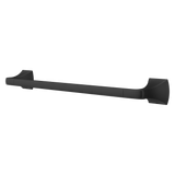 Soft Square 18 in. Towel Bar in Matte Black