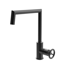 DAX Brass Single Handle Kitchen Faucet, Matte Black DAX-8020034-BL