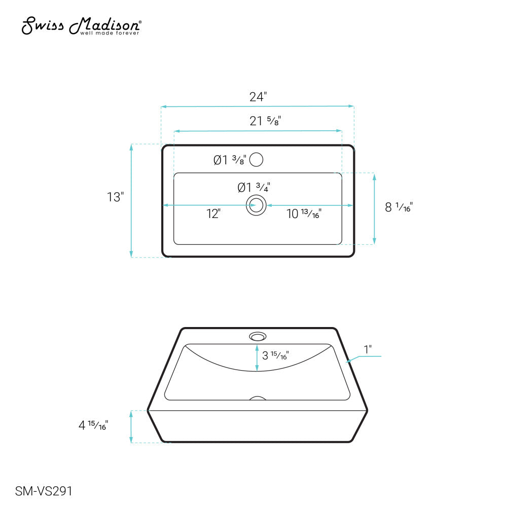 Rennes 24" Vessel Sink