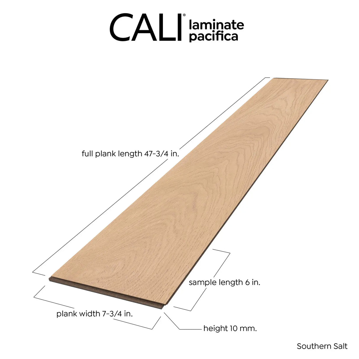 CALI Ecru Vibrant Vista Laminate Plank Wide+ Click 7703000300 47-13/16 x 7-11/16 x 10mm (25.5 Sqft)