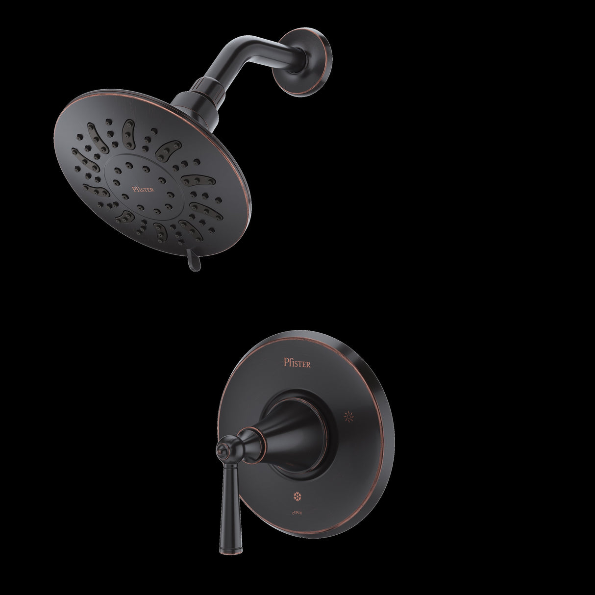 Saxton 1-Handle Shower Only Trim in Tuscan Bronze