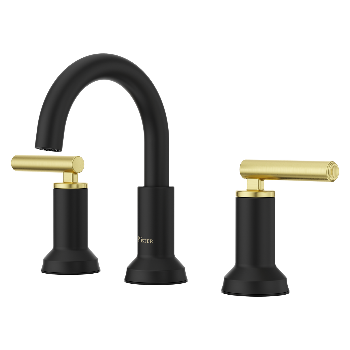 Capistrano 8"-20" Widespread Lavatory Faucet in Matte Black in Brushed Gold