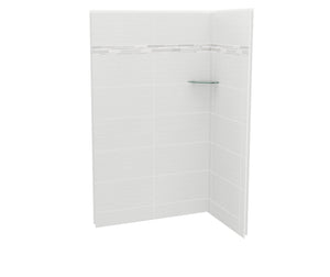 MAAX 107457-300-524 Utile 4832 Composite Direct-to-Stud Two-Piece Corner Shower Wall Kit in Origin Arctik