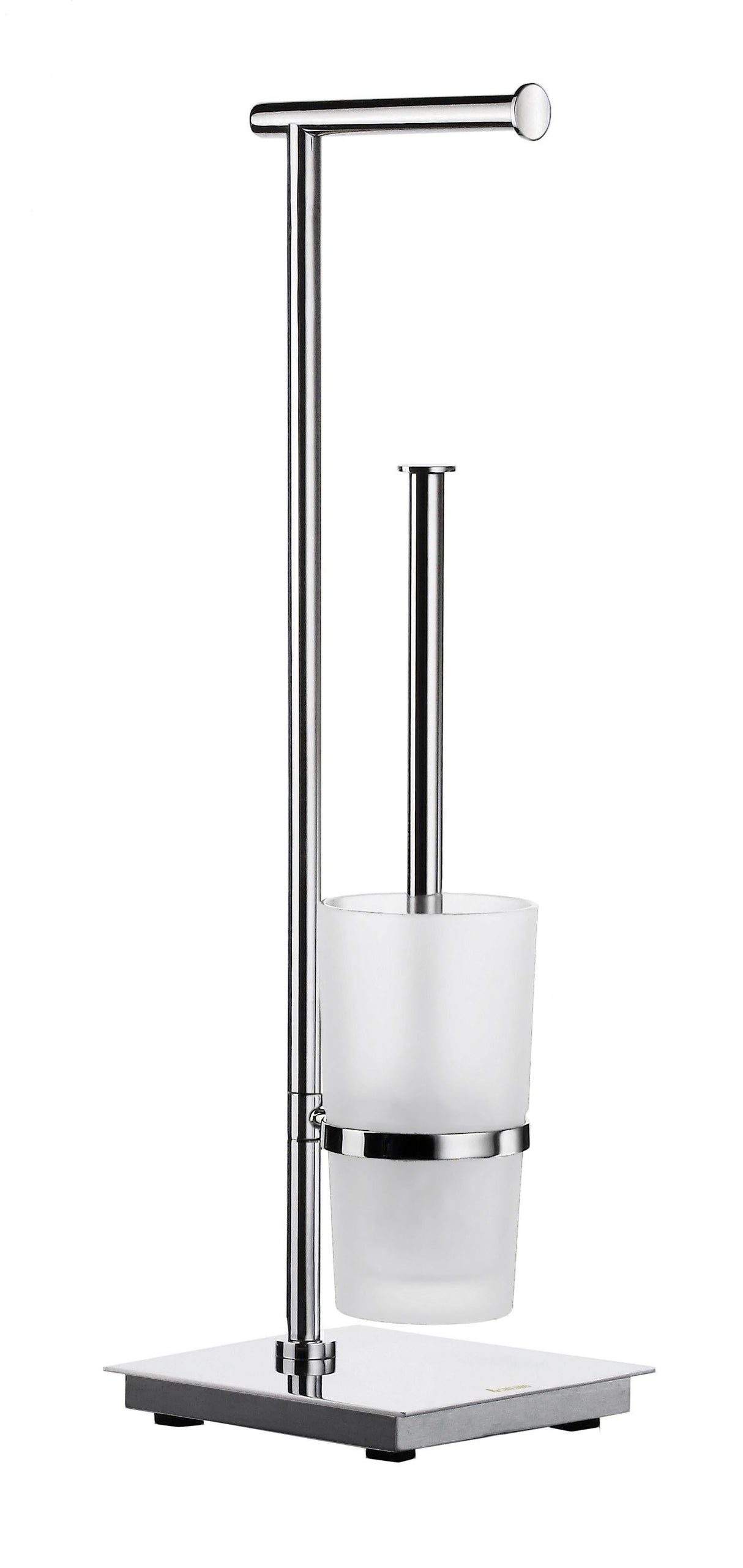 Smedbo Outline Lite Toilet Roll Holder/Toilet Brush in Stainless Steel Polished