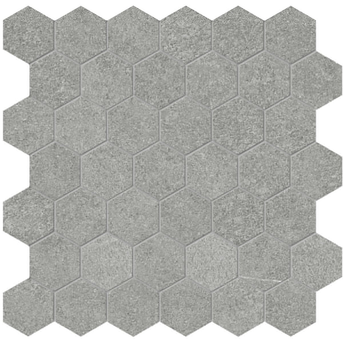 Anatolia Tile 2" Mjork Color Body Porcelain Mica Hexagon 42 Piece Mosaic 4501-0380-0 1 Sheet = .97 Sq. Ft." Mica 2" Hexagon - premium natural stone mosaic tile from Anatolia Tile, available at PoshHaus showroom in Keene, NH