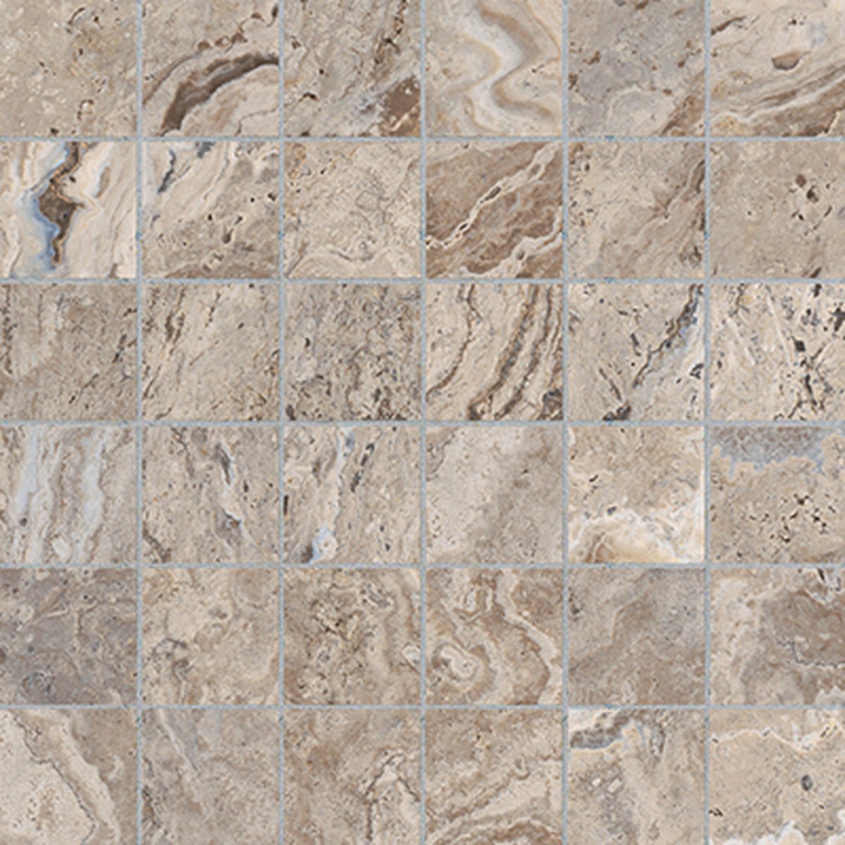 Anatolia Tile 2X2 Antico Matte Walnut 36 Piece Porcelain Mosaics. 1 Sheet = .97 Sq. Ft. 4501-0011-0 (63-466) Walnut 2x2 - premium natural stone mosaic tile from Anatolia Tile, available at PoshHaus showroom in Keene, NH