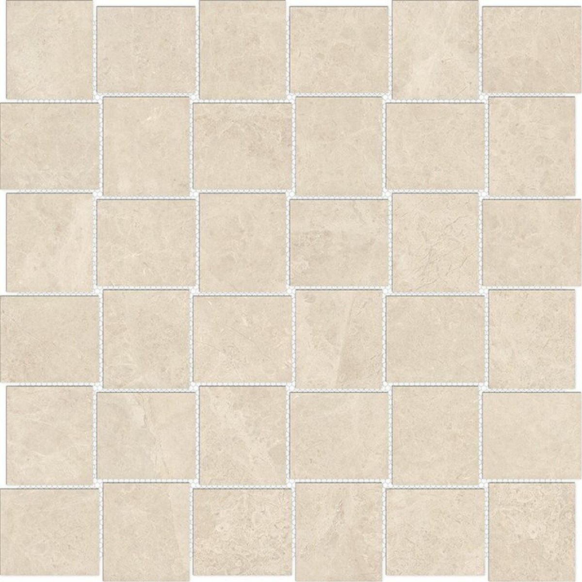 Anatolia Tile 2X2 Basketweave Mayfair Allure Ivory Matte Porcelain Mosaics. 1 Sheet = .98 Sq. Ft. 4501-0126-1 Allure Ivory 2x2 Basketweave Matte - premium natural stone mosaic tile from Anatolia Tile, available at PoshHaus showroom in Keene, NH