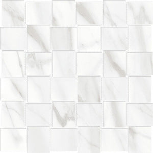 Anatolia Tile 2X2 Basketweave Mayfair Volakas Grigio Polished Porcelain Mosaics. 1 Sheet = .98 Sq. Ft. 4501-0144-1 Volakas Grigio 2x2 Basketweave Polished - premium natural stone mosaic tile from Anatolia Tile, available at PoshHaus showroom in Keene, NH