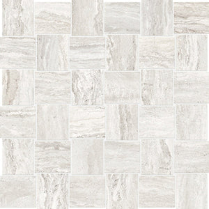 Anatolia Tile 2X2 Basketweave Precept Ivory Matte Porcelain Mosaics. 1 Sheet = 1.17 Sq. Ft. 4501-0202-0 (63-517) Ivory 2x2 - premium natural stone mosaic tile from Anatolia Tile, available at PoshHaus showroom in Keene, NH