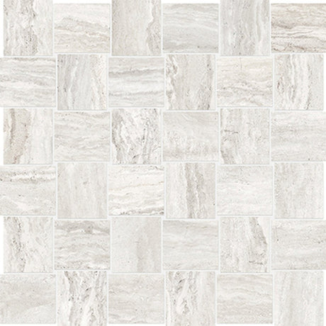 Anatolia Tile 2X2 Basketweave Precept Ivory Matte Porcelain Mosaics. 1 Sheet = 1.17 Sq. Ft. 4501-0202-0 (63-517) Ivory 2x2 - premium natural stone mosaic tile from Anatolia Tile, available at PoshHaus showroom in Keene, NH