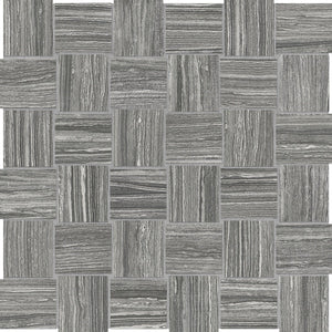 Anatolia Tile 2X2 Basketweave Eramosa Carbon Matte Porcelain Mosaics. 1 Sheet = .96 Sq. Ft. 4501-0082-0 (69-230) Carbon Basketweave 2x2 - premium natural stone mosaic tile from Anatolia Tile, available at PoshHaus showroom in Keene, NH