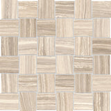 Anatolia Tile 2X2 Basketweave Eramosa Sand Matte Porcelain Mosaics. 1 Sheet = .96 Sq. Ft. 4501-0086-0 (69-234) Sand Basketweave 2x2 - premium natural stone mosaic tile from Anatolia Tile, available at PoshHaus showroom in Keene, NH