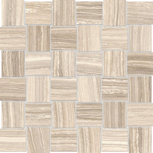 Anatolia Tile 2X2 Basketweave Eramosa Sand Matte Porcelain Mosaics. 1 Sheet = .96 Sq. Ft. 4501-0086-0 (69-234) Sand Basketweave 2x2 - premium natural stone mosaic tile from Anatolia Tile, available at PoshHaus showroom in Keene, NH