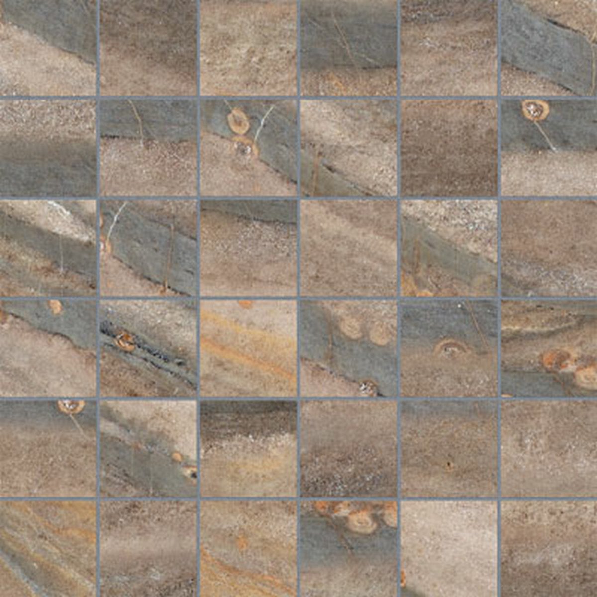 Anatolia Tile 2X2 Evolution Earth Matte 36 Piece Porcelain Mosaics. 1 Sheet = .96 Sq. Ft. 4501-0093-0 (69-209) Earth 2x2 - premium natural stone mosaic tile from Anatolia Tile, available at PoshHaus showroom in Keene, NH