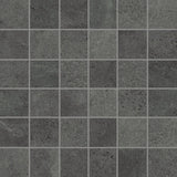 Anatolia Tile 2X2 Industria Graphite Matte 36 Piece Porcelain Mosaics. 1 Sheet = .96 Sq. Ft. 4501-0104-0 (63-595) Graphite 2x2 - premium natural stone mosaic tile from Anatolia Tile, available at PoshHaus showroom in Keene, NH
