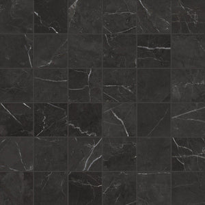 Anatolia Tile 2X2 La Marca Nero Honed 36 Piece Porcelain Mosaics. 1 Sheet = .96 Sf. 4501-0366-0 Nero Venato 2x2 Honed - premium natural stone mosaic tile from Anatolia Tile, available at PoshHaus showroom in Keene, NH