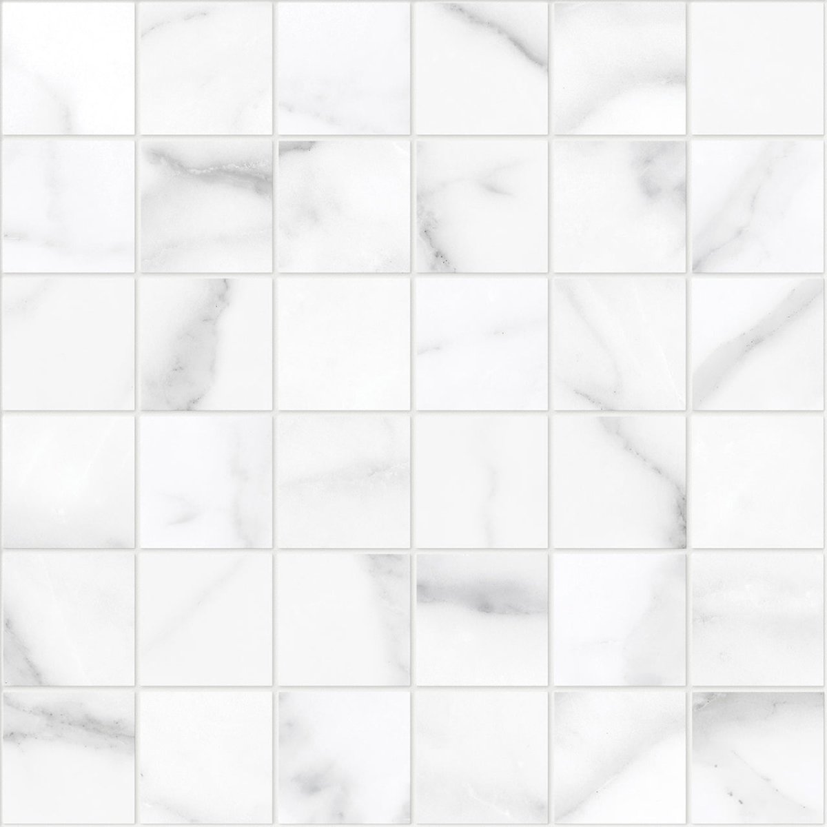 Anatolia Tile 2X2 La Marca Statuario Honed 36 Piece Mosaics. 1 Sheet = .96 Sf. 4501-0374-0 (68-475) Statuario Nuovo 2x2 Honed - premium natural stone mosaic tile from Anatolia Tile, available at PoshHaus showroom in Keene, NH