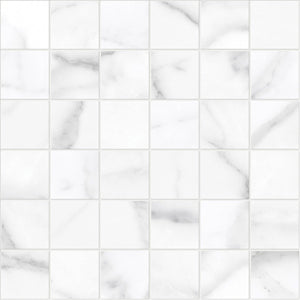 Anatolia Tile 2X2 La Marca Statuario Honed 36 Piece Mosaics. 1 Sheet = .96 Sf. 4501-0374-0 (68-475) Statuario Nuovo 2x2 Honed - premium natural stone mosaic tile from Anatolia Tile, available at PoshHaus showroom in Keene, NH