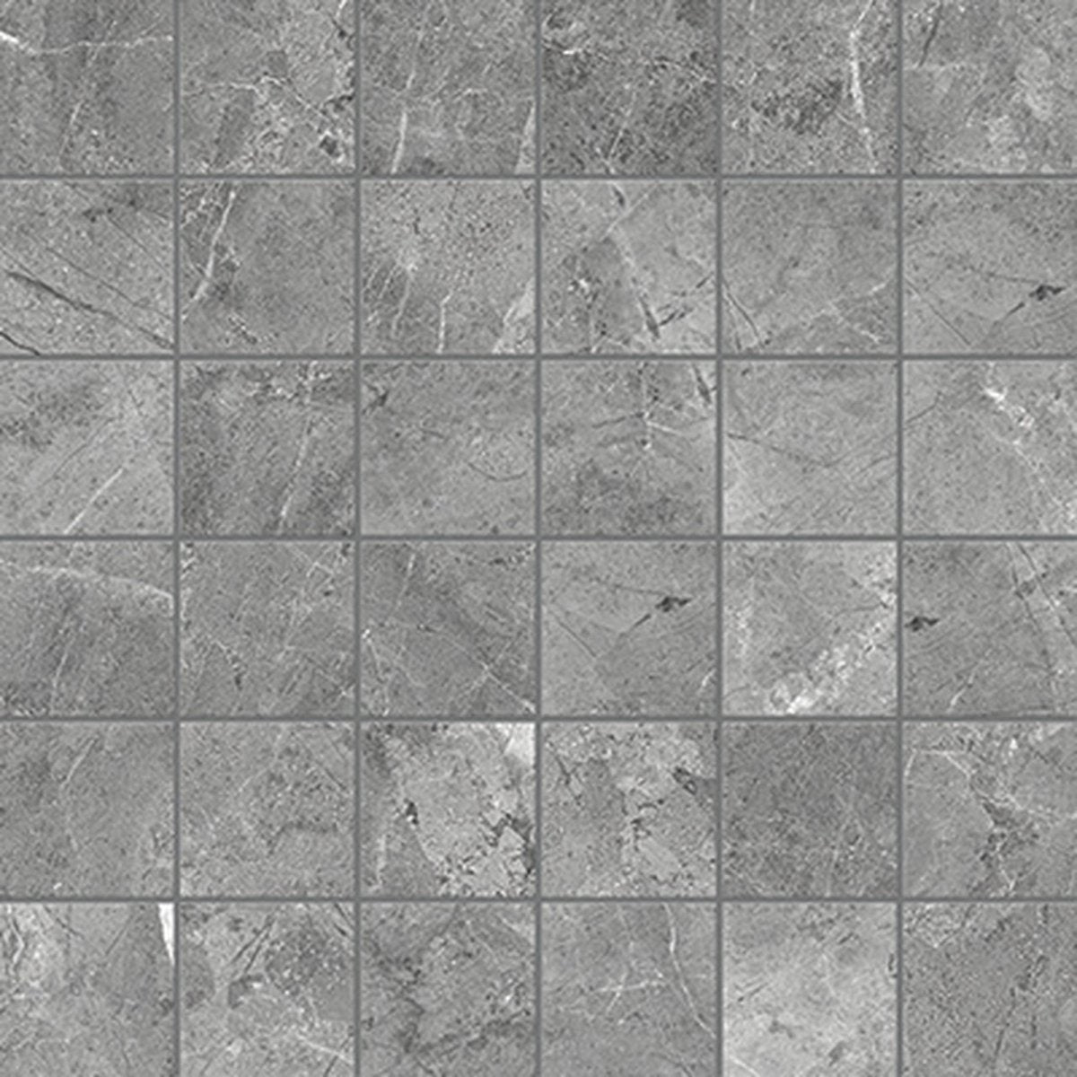 Anatolia Tile 2X2 Regency Carbon Matte 36 Piece Porcelain Mosaics. 1 Sheet = 1.16 Sq. Ft. 4501-0215-0 (63-512) Carbon 2x2 - premium natural stone mosaic tile from Anatolia Tile, available at PoshHaus showroom in Keene, NH