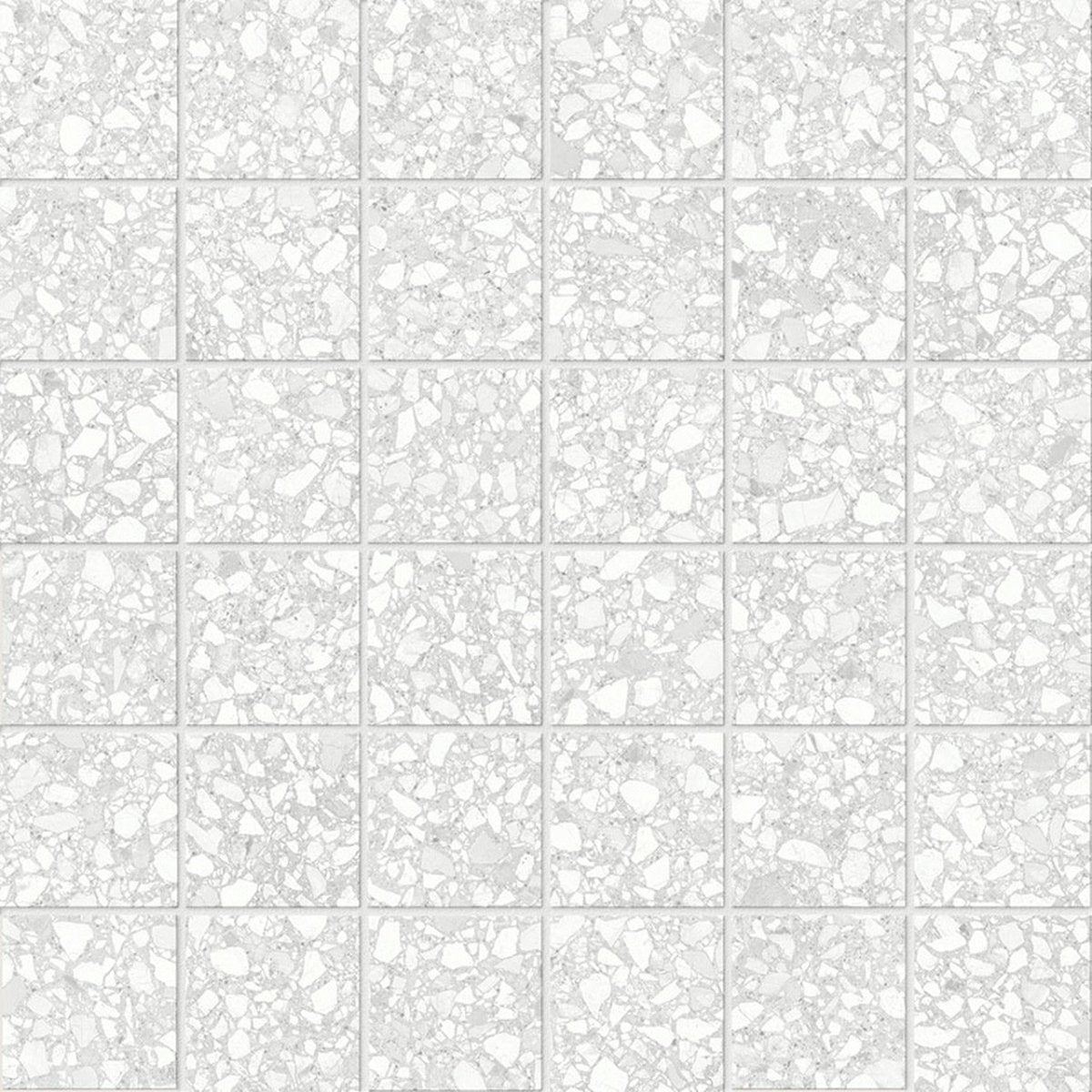 Anatolia Tile 2X2 Station Pearl Matte 36 Piece Porcelain Mosaics. 1 Sheet = .96 Sq. Ft. 4501-0317-0 (63-667) Pearl 2x2 - premium natural stone mosaic tile from Anatolia Tile, available at PoshHaus showroom in Keene, NH
