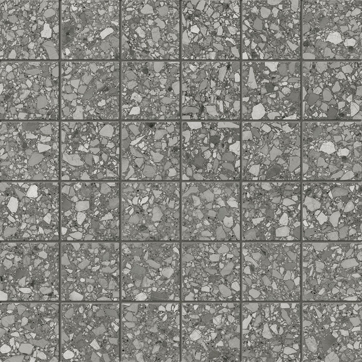 Anatolia Tile 2X2 Station Shadow Matte 36 Piece Porcelain Mosaics. 1 Sheet = .96 Sq. Ft. 4501-0319-0 (63-669) Shadow 2x2 - premium natural stone mosaic tile from Anatolia Tile, available at PoshHaus showroom in Keene, NH