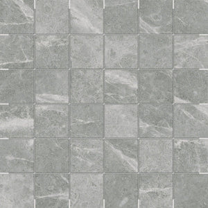 Anatolia Tile 2X2 Torino Argento Matte 36 Piece Porcelain Mosaics. 1 Sheet = .96 Sq. Ft. 4501-0289-0 (63-571) Argento 2x2 - premium natural stone mosaic tile from Anatolia Tile, available at PoshHaus showroom in Keene, NH