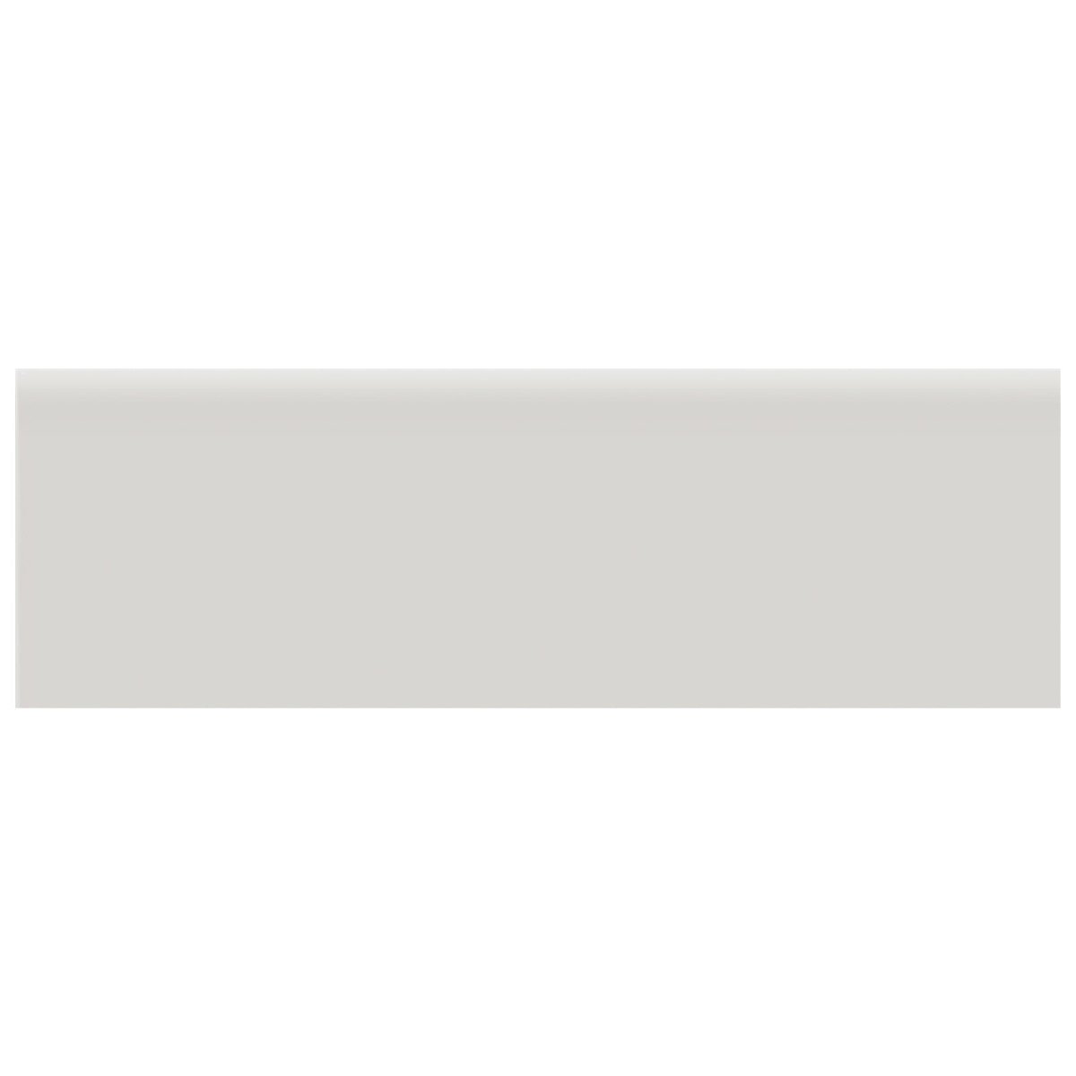 Anatolia Tile 2 X 6 Soho Halo Grey Glossy Glazed Ceramic Wall Bullnose 4002-0158-0 Halo Grey 2x6 Bullnose - premium natural stone mosaic tile from Anatolia Tile, available at PoshHaus showroom in Keene, NH