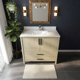 New England Home Goods 36" Matrix Side Bathroom Vanities With Single Sink