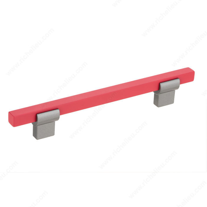 Richelieu 2685160219415 Modern Metal Pull - 2685, Ravello Gray / Magenta, 6 5/16 in, 9 17/32 in, 17/32 in, M4 (Included)