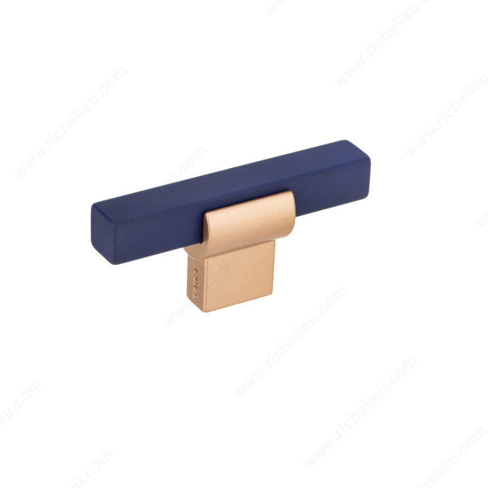 Richelieu 2685165573 Modern Metal Knob - 2685, Sapphire Blue / Agatha