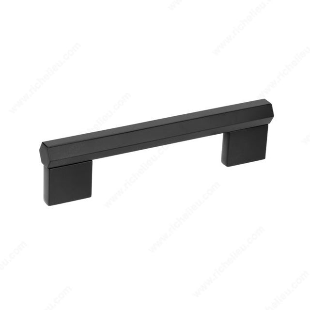 Richelieu BP8780320900 Modern Metal Pull - 8780, Matte Black, 12 5/8 in, 13 7/8 in, 5/16 in, 21/32 in