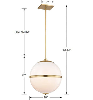 Brian Patrick Flynn for Crystorama Truax 4 Light Aged Brass Pendant 2016-AG