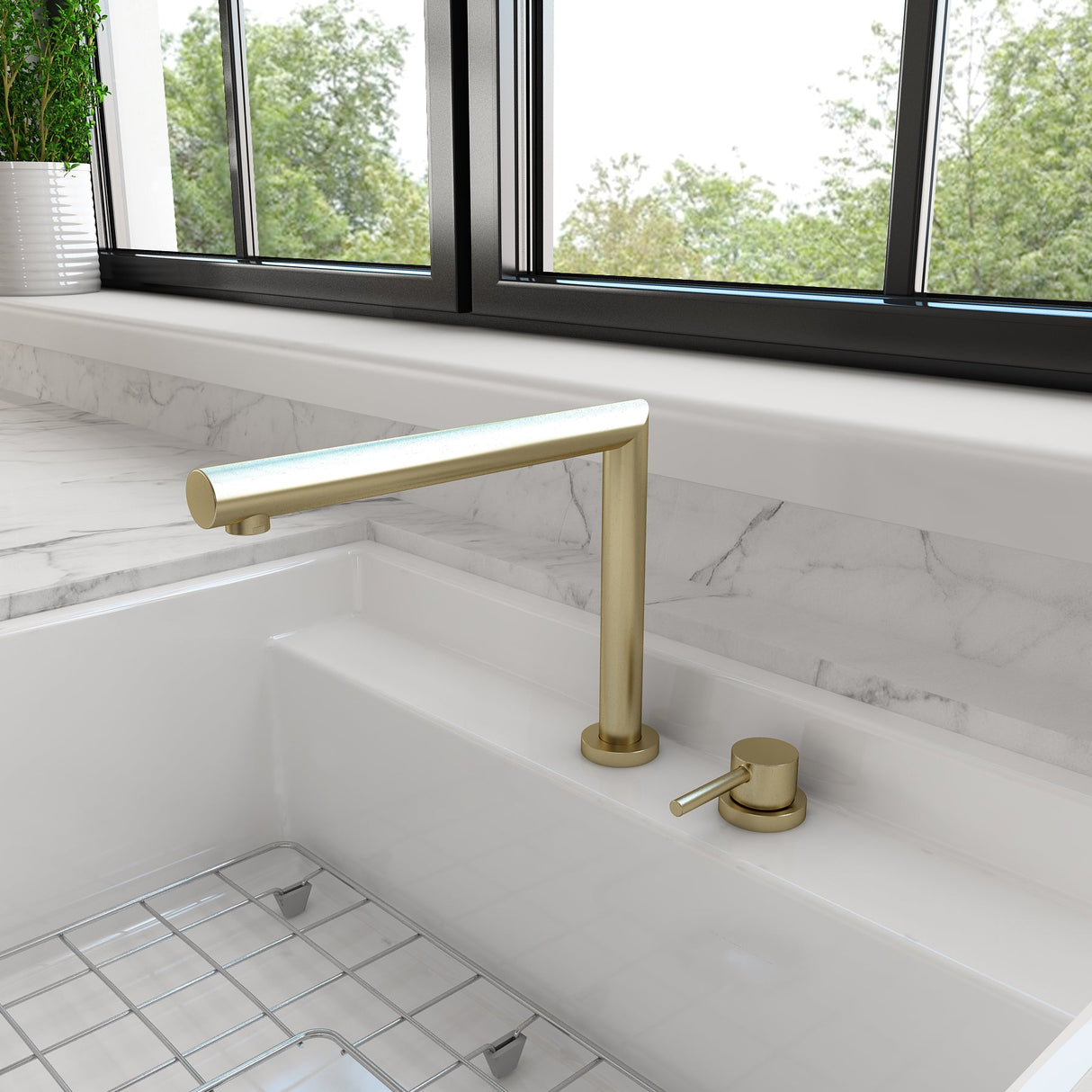 BOCCHI 2029 0001 BG Baveno Move Kitchen Faucet in Brushed Gold