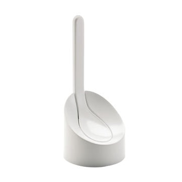 Toilet Brush Holder, Decorative, White