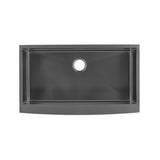 Rivage 36 x 21 Stainless Steel, Single Basin, Farmhouse Kitchen Sink with Apron in Black