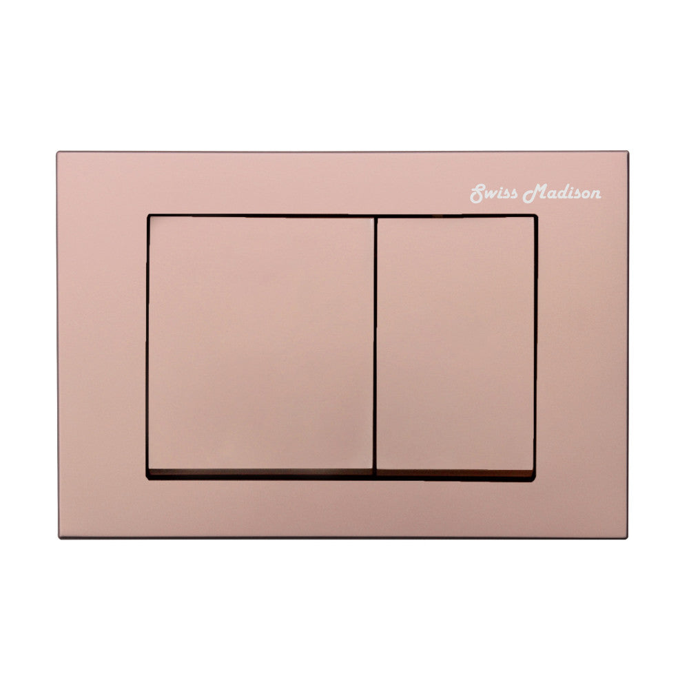 Wall Mount Dual Flush Actuator plate in Rose Gold