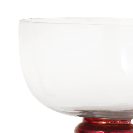 Elk 209048 Melrose Bowl - Small Antique Red Artifact and Clear