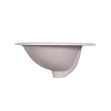 DAX Ceramic Single Bowl Top Mount Bathroom Basin, White BSN-209-W