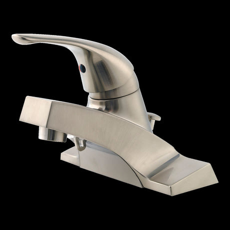 Pfirst Series Single Control 4" Centerset Bathroom Faucet in Brushed Nickel