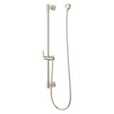 Modern Round 30 in. Slide Bar with 60 in. Hose in Polished Nickel