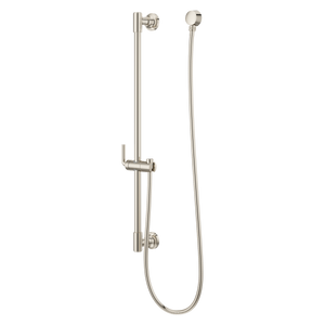 Modern Round 30 in. Slide Bar with 60 in. Hose in Polished Nickel