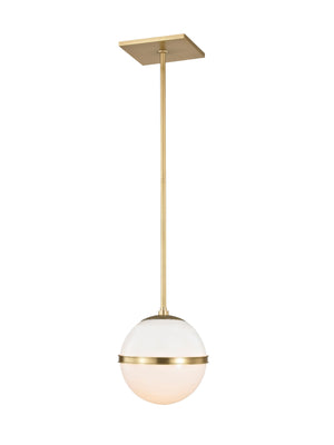 Brian Patrick Flynn for Crystorama Truax 1 Light Aged Brass Mini Pendant 2107-AG