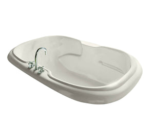 MAAX 101058-055-007-100 Calla 6042 Acrylic Drop-in Center Drain Aerofeel Bathtub in Biscuit